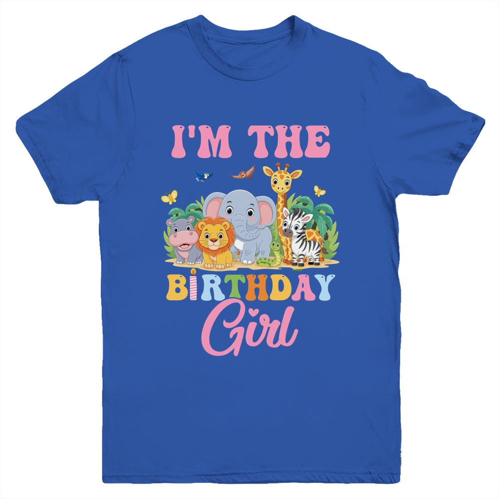 I'm The Birthday Girl Kids Safari Jungle Animal Youth Shirt | teecentury