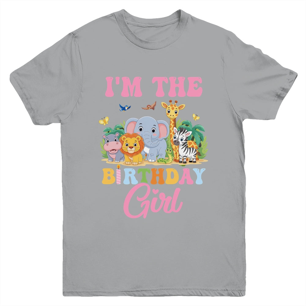 I'm The Birthday Girl Kids Safari Jungle Animal Youth Shirt | teecentury