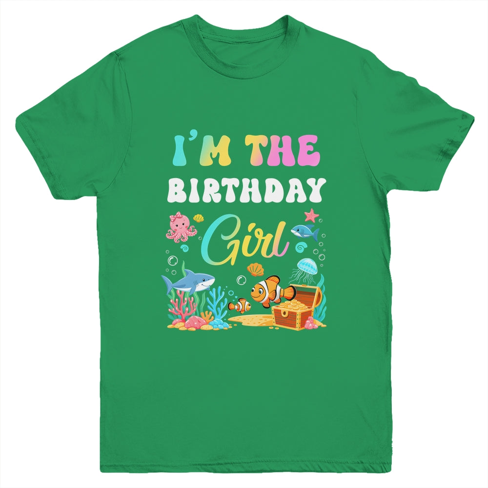 I'm The Birthday Girl Kids Sea Fish Ocean Aquarium Youth Shirt | teecentury