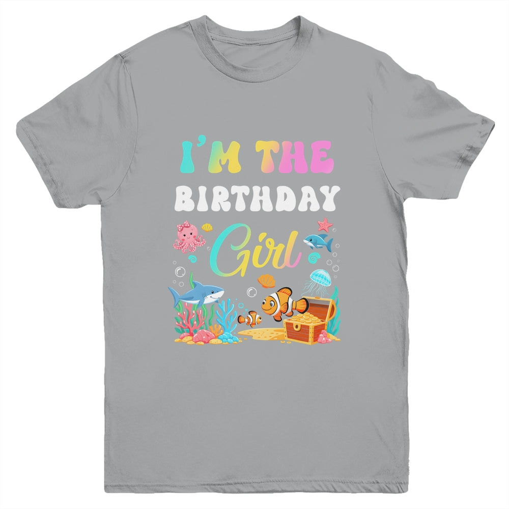 I'm The Birthday Girl Kids Sea Fish Ocean Aquarium Youth Shirt | teecentury