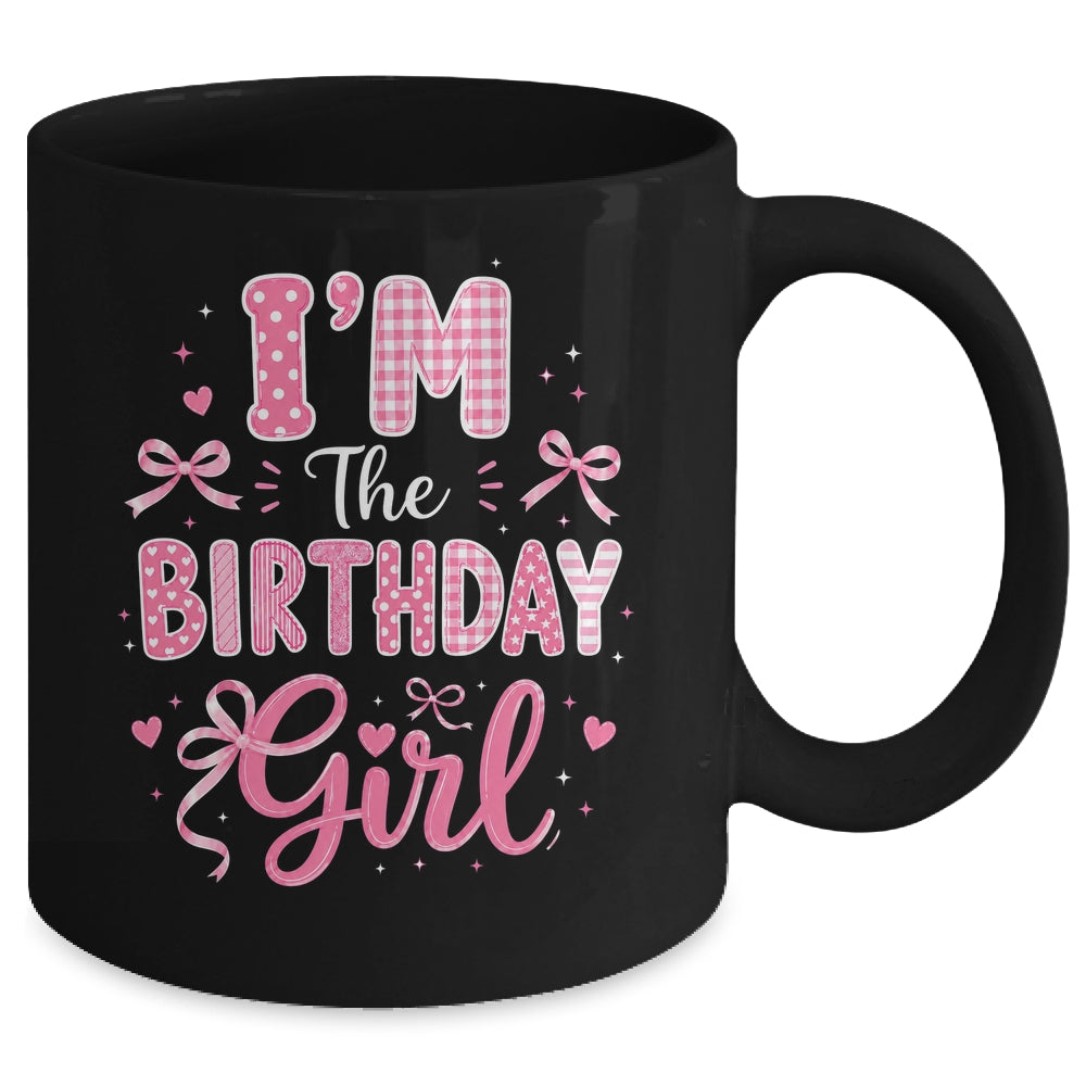 I'm The Birthday Girl Matching Pink Coquette Bow Birthday Mug | teecentury