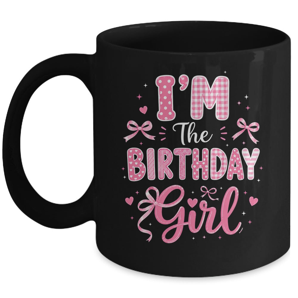 I'm The Birthday Girl Matching Pink Coquette Bow Birthday Mug | teecentury