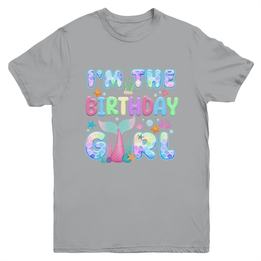 I'm The Birthday Mermaid Girl Family Matching Party Youth Shirt | teecentury