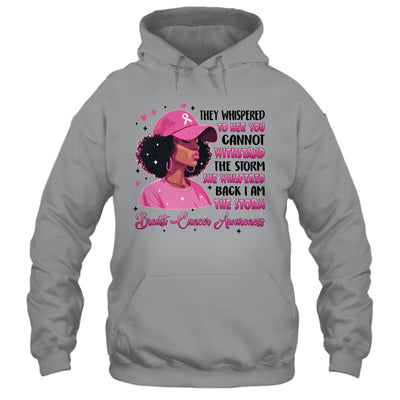 I'm The Storm Black Women Breast Cancer Pink Ribbon Survivor Shirt & Hoodie | teecentury