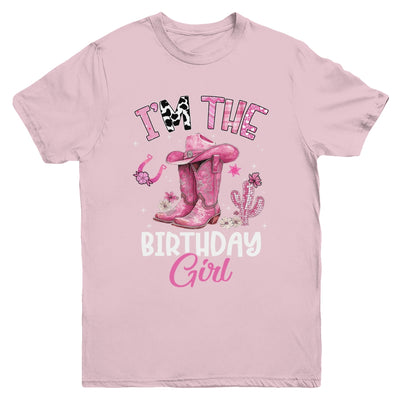 I'm The The Birthday Girl Pink Cowgirl Western Cow Girl Youth Shirt | teecentury