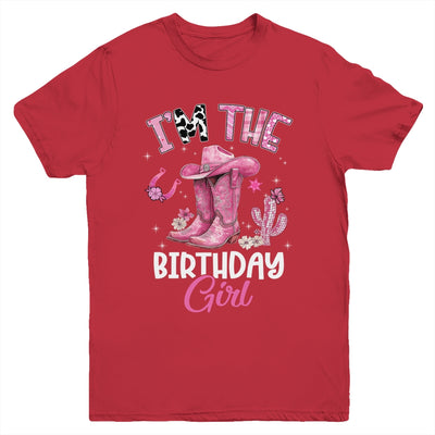 I'm The The Birthday Girl Pink Cowgirl Western Cow Girl Youth Shirt | teecentury