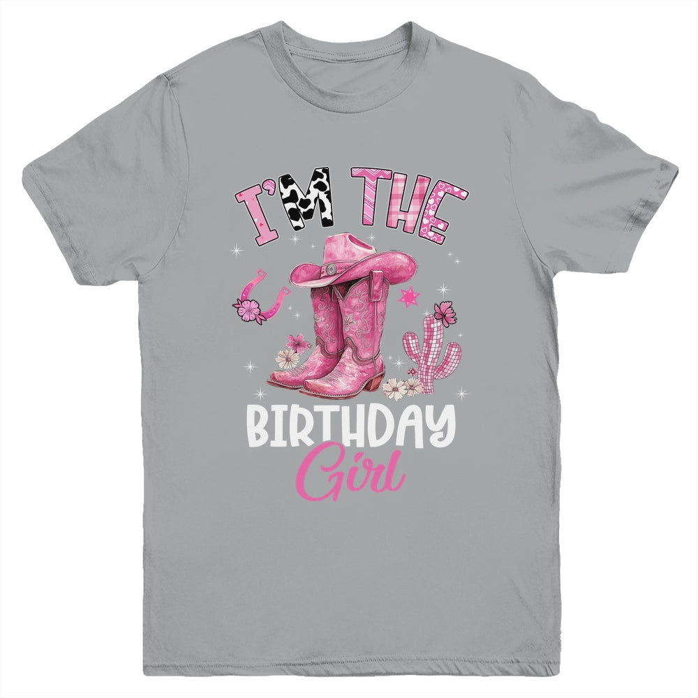 I'm The The Birthday Girl Pink Cowgirl Western Cow Girl Youth Shirt | teecentury