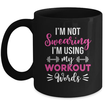 I'm Using My Workout Words Funny Fitness Gym For Women Girls Mug | teecentury