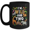 I'm Wild And Two 2 Year Old 2nd Birthday Safari Jungle Animal Mug | teecentury