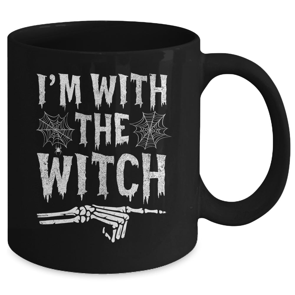 I'm With The Witch Funny Halloween Costume Couple Mug | teecentury