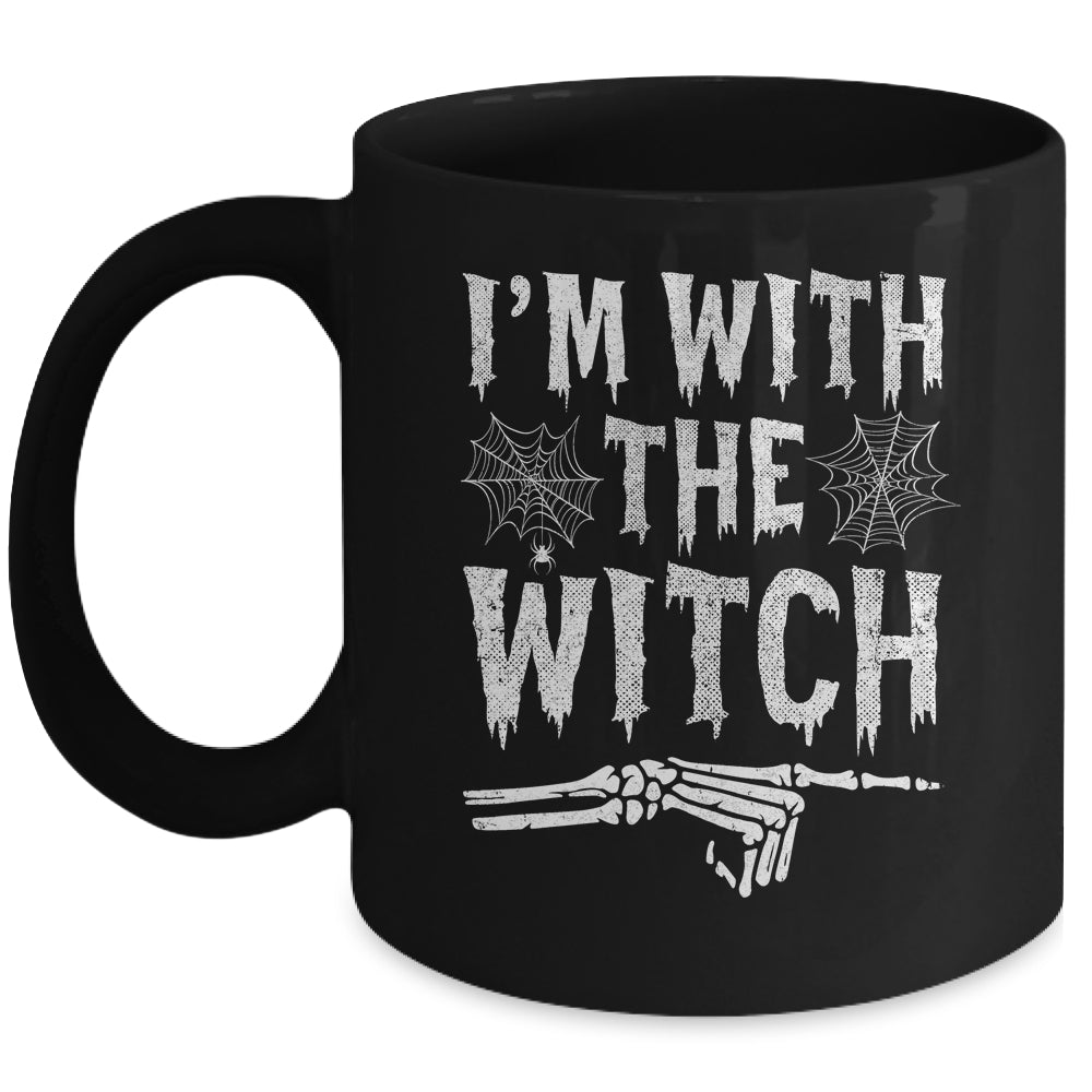 I'm With The Witch Funny Halloween Costume Couple Mug | teecentury