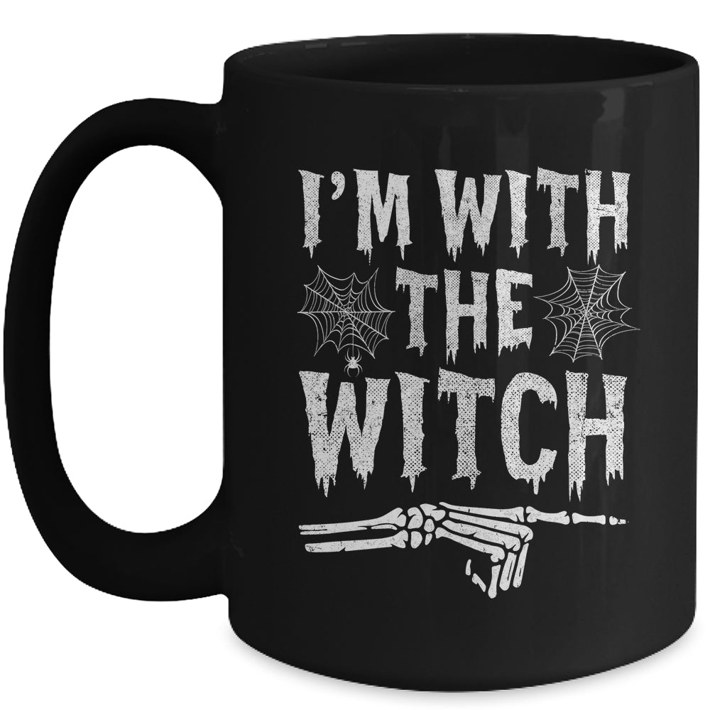 I'm With The Witch Funny Halloween Costume Couple Mug | teecentury