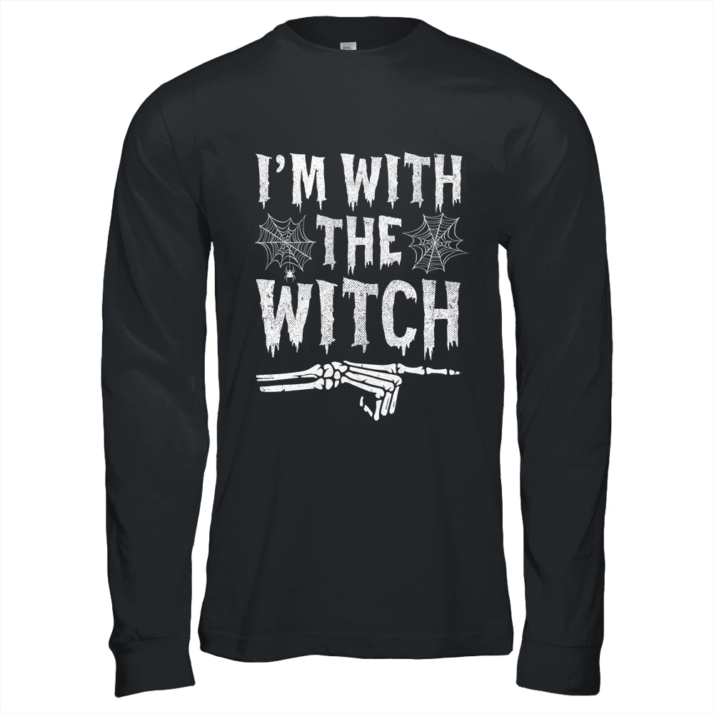 I'm With The Witch Funny Halloween Costume Couple Shirt & Hoodie | teecentury