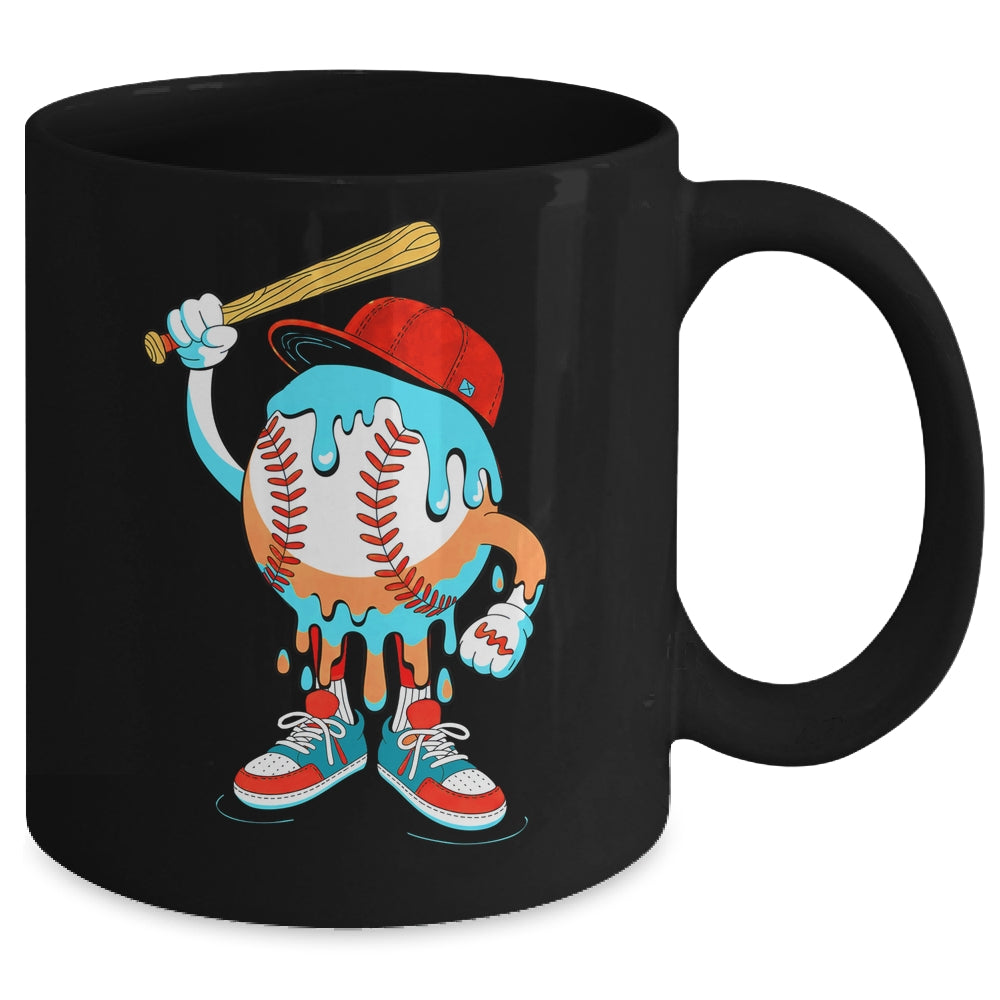 Ice Cream Drip Baseball Spots Baseball Drip For Girls Kids Mug | teecentury
