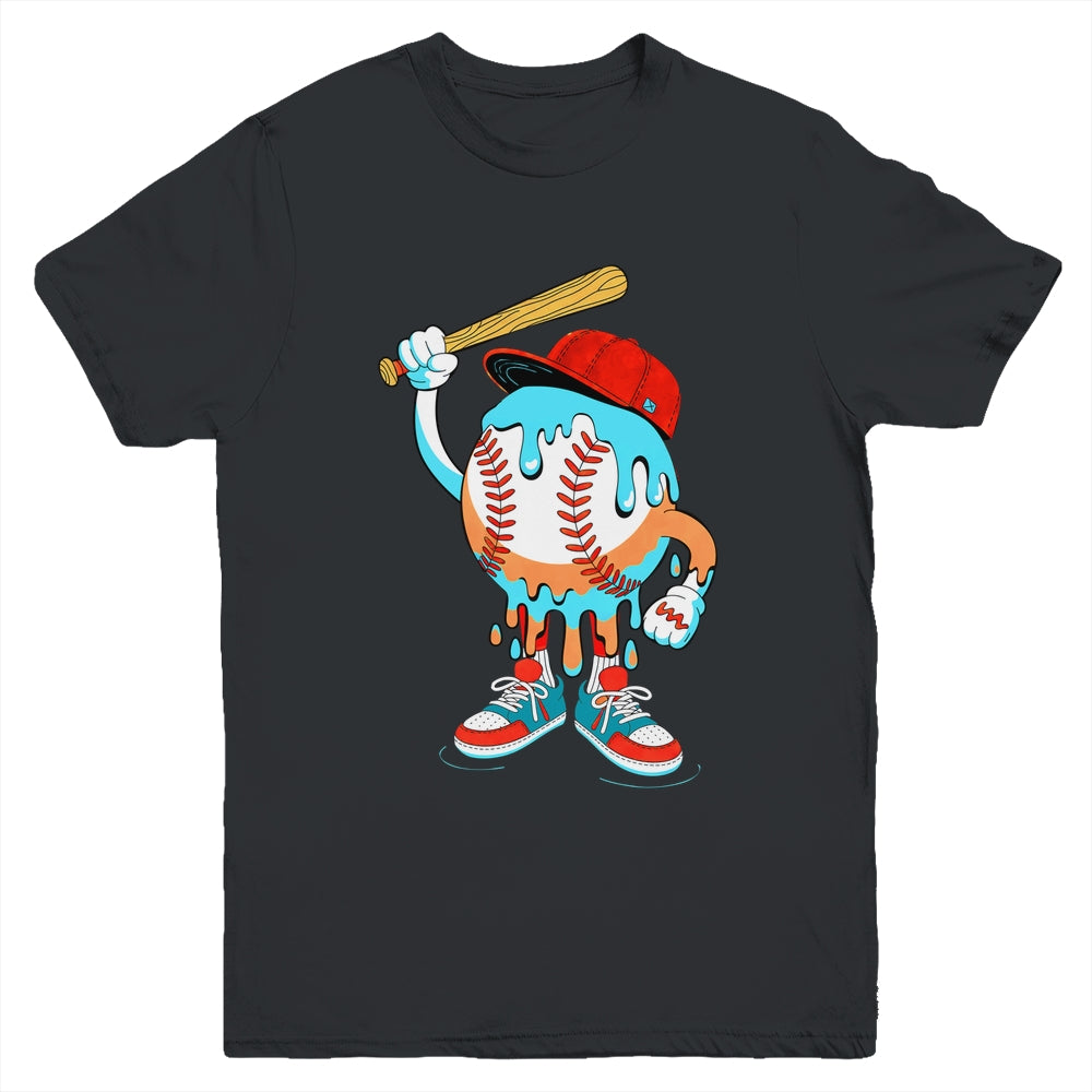 Ice Cream Drip Baseball Spots Baseball Drip For Girls Kids Youth Shirt | teecentury