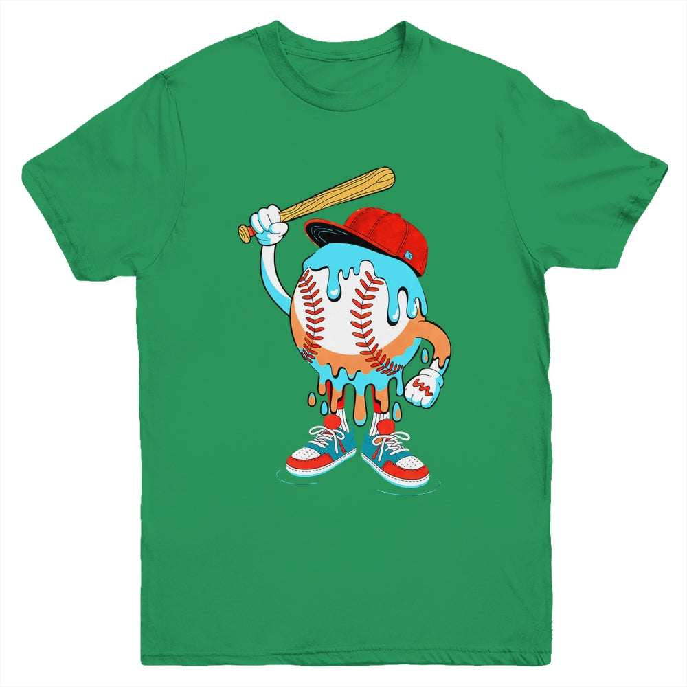 Ice Cream Drip Baseball Spots Baseball Drip For Girls Kids Youth Shirt | teecentury