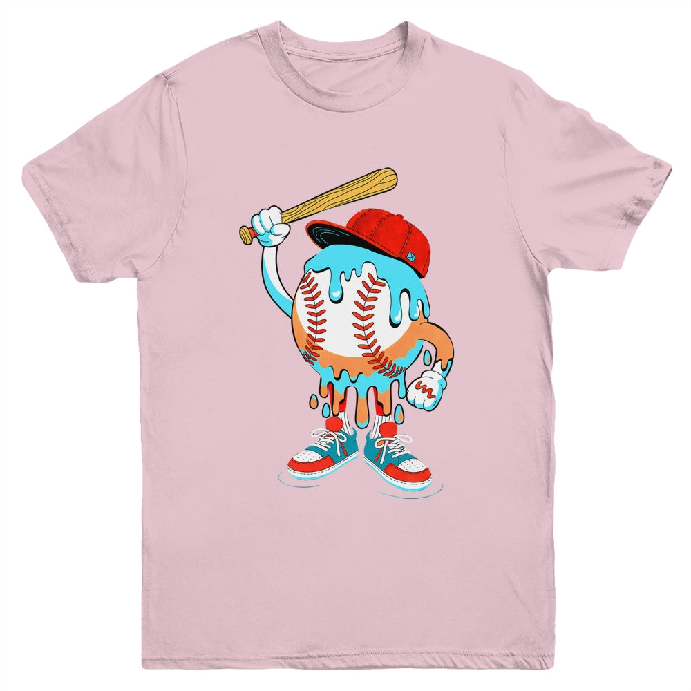 Ice Cream Drip Baseball Spots Baseball Drip For Girls Kids Youth Shirt | teecentury