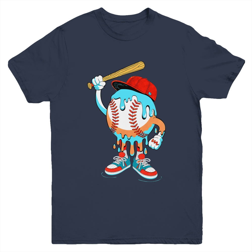 Ice Cream Drip Baseball Spots Baseball Drip For Girls Kids Youth Shirt | teecentury