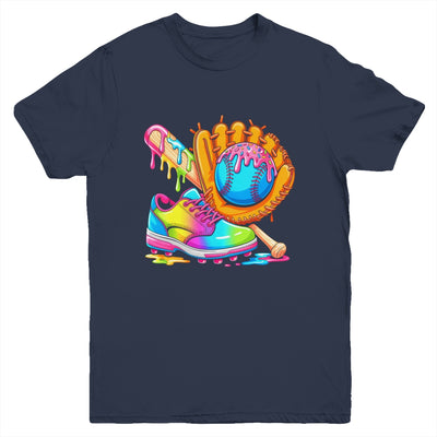 Ice Cream Drip Baseball Stuff Baseball Drip For Boys Graphic Youth Shirt | teecentury