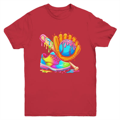 Ice Cream Drip Baseball Stuff Baseball Drip For Boys Graphic Youth Shirt | teecentury