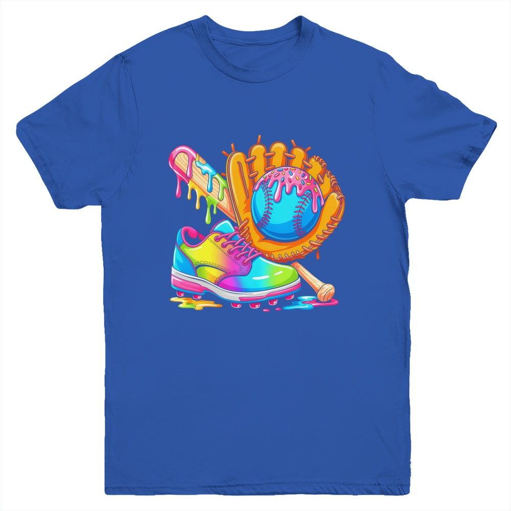 Ice Cream Drip Baseball Stuff Baseball Drip For Boys Graphic Youth Shirt | teecentury
