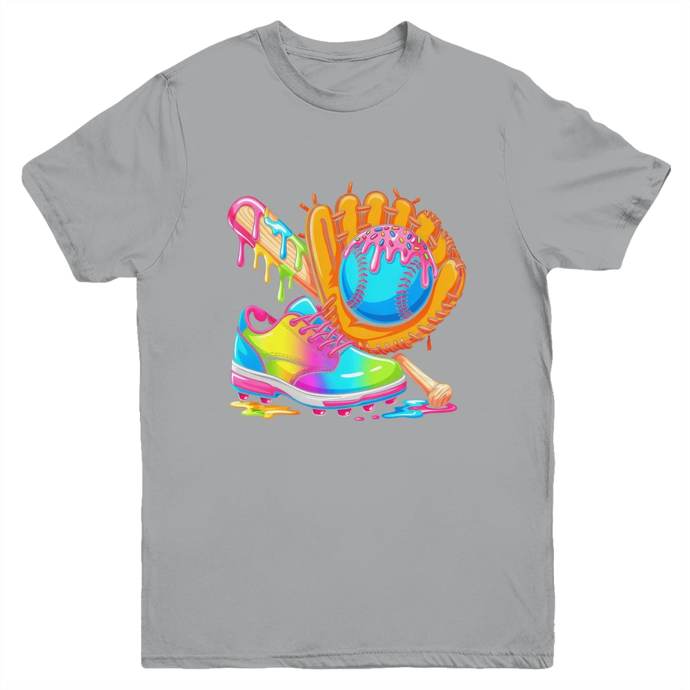 Ice Cream Drip Baseball Stuff Baseball Drip For Boys Graphic Youth Shirt | teecentury