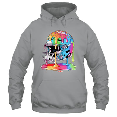 Ice Cream Drip Football Stuff Boys QB RB Lineman WR Drippy Shirt & Tank Top | teecentury