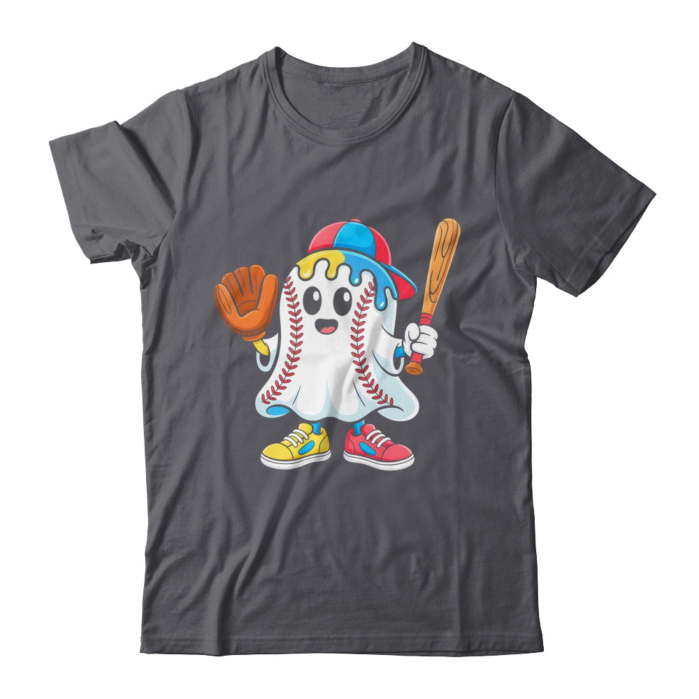 Ice Cream Drip Ghost Baseball Spots Baseball Drip Halloween Shirt & Hoodie | teecentury