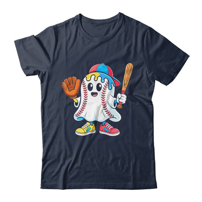 Ice Cream Drip Ghost Baseball Spots Baseball Drip Halloween Shirt & Hoodie | teecentury