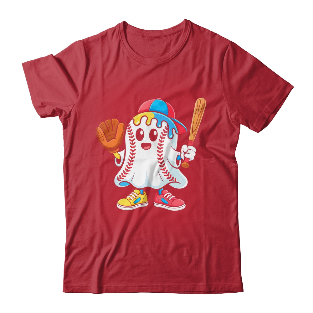 Ice Cream Drip Ghost Baseball Spots Baseball Drip Halloween Shirt & Hoodie | teecentury
