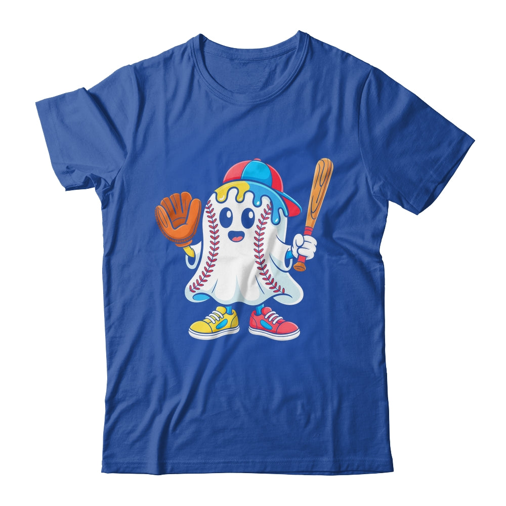 Ice Cream Drip Ghost Baseball Spots Baseball Drip Halloween Shirt & Hoodie | teecentury