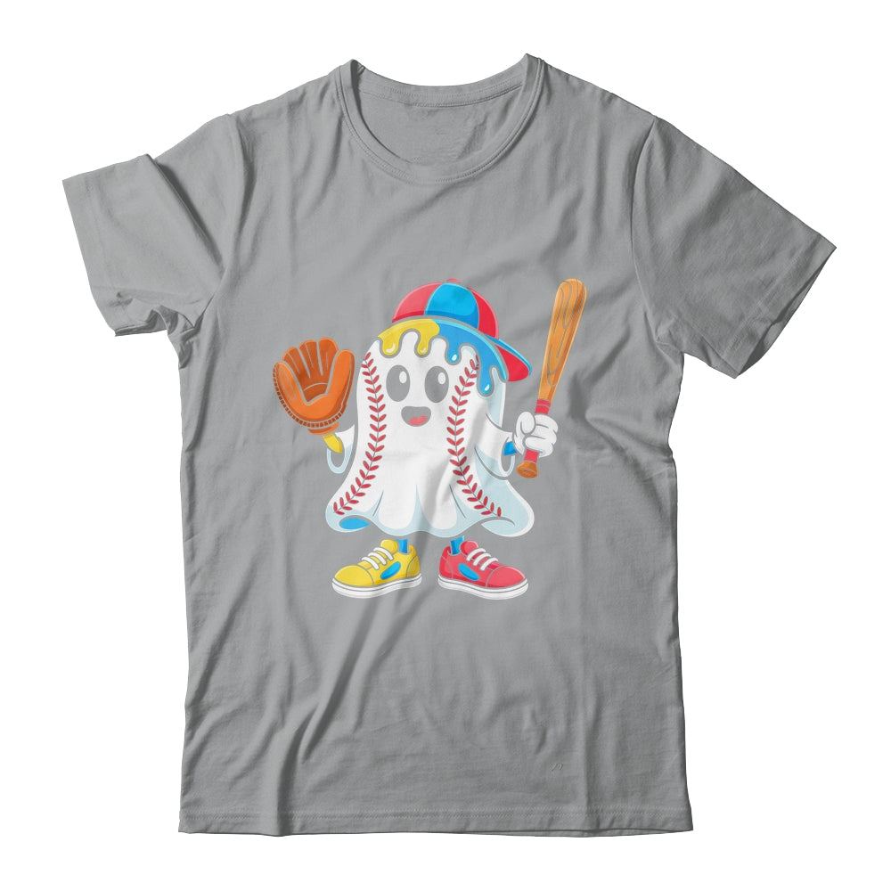 Ice Cream Drip Ghost Baseball Spots Baseball Drip Halloween Shirt & Hoodie | teecentury
