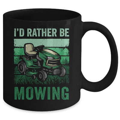 Id Rather Be Mowing Funny Lawn Mowing Mower For Men Retro Mug | teecentury