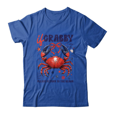 If Crabby Please Return To The Beach Funny Summer Break Shirt & Tank Top | teecentury