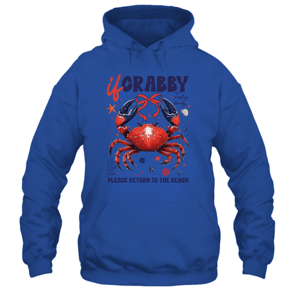 If Crabby Please Return To The Beach Funny Summer Break Shirt & Tank Top | teecentury