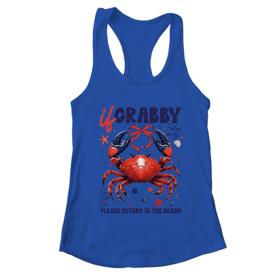 If Crabby Please Return To The Beach Funny Summer Break Shirt & Tank Top | teecentury