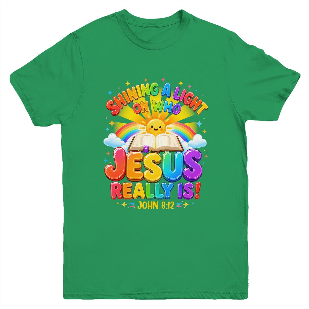 Illumination Station Shining A Light On Who Jesus Really Is Youth Shirt | teecentury