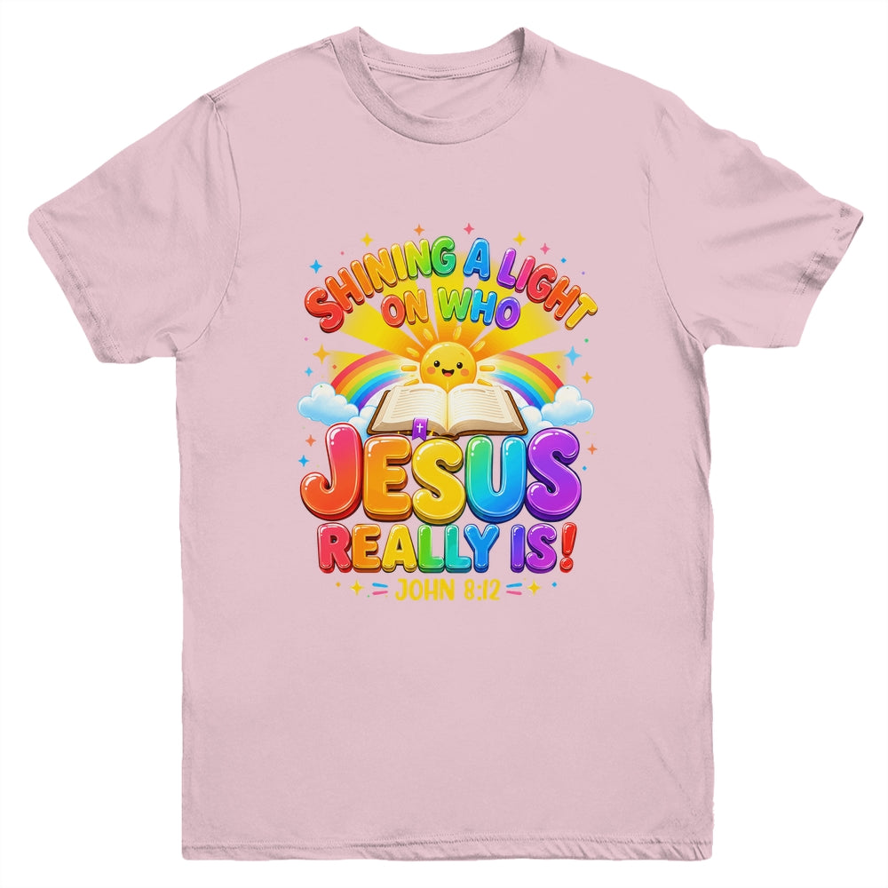 Illumination Station Shining A Light On Who Jesus Really Is Youth Shirt | teecentury
