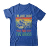 Im Just Here For The Grass Mowing Funny Lawn Mower Gardening Shirt & Tank Top | teecentury