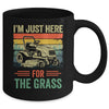 Im Just Here For The Grass Mowing Funny Lawn Mower Gardening Mug | teecentury
