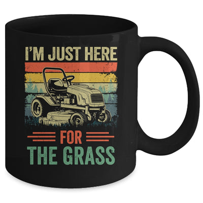 Im Just Here For The Grass Mowing Funny Lawn Mower Gardening Mug | teecentury