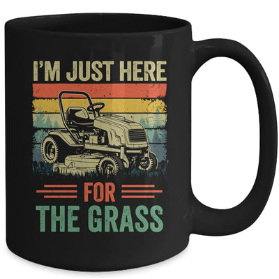 Im Just Here For The Grass Mowing Funny Lawn Mower Gardening Mug | teecentury