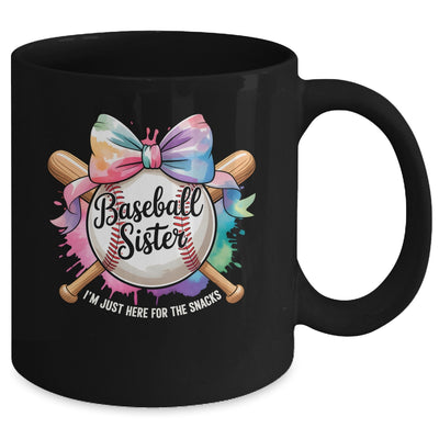 Im Just Here For The Snack Baseball Sister Funny Girl Kids Mug | teecentury