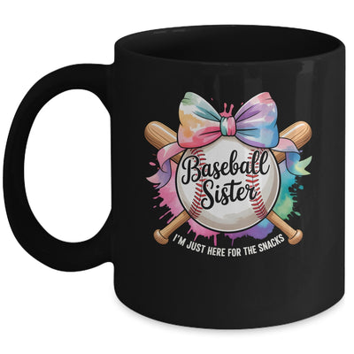 Im Just Here For The Snack Baseball Sister Funny Girl Kids Mug | teecentury
