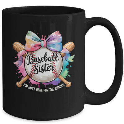 Im Just Here For The Snack Baseball Sister Funny Girl Kids Mug | teecentury