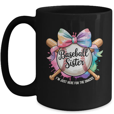 Im Just Here For The Snack Baseball Sister Funny Girl Kids Mug | teecentury
