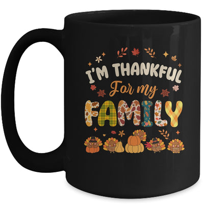 Im Thankful For My Family Thanksgiving Day Turkey Thankful Mug | teecentury