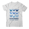 In April We Wear Blue Butterfly Autism Mental Health Women Shirt & Tank Top | teecentury