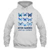 In April We Wear Blue Butterfly Autism Mental Health Women Shirt & Tank Top | teecentury