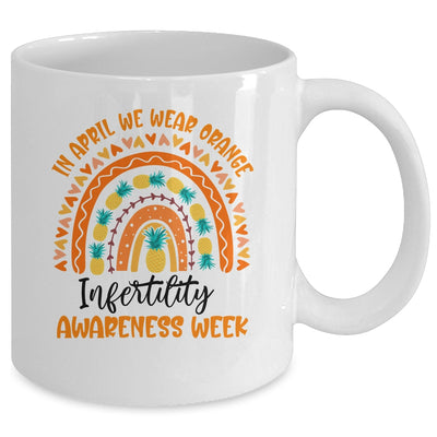 In April We Wear Orange Infertility Awareness Week Rainbow Mug | teecentury
